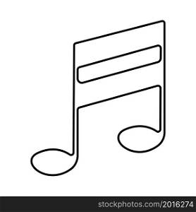 Music Note Line Icon