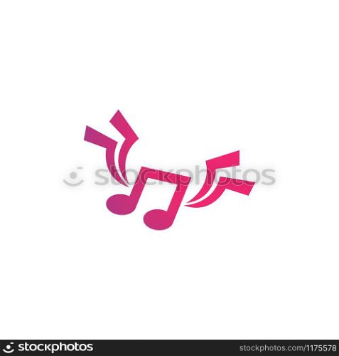 Music note logo icon Vector template