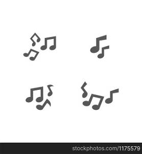 Music note logo icon Vector template