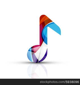 Music note logo. Music note logo. Vector illustration — Stockphotos.com