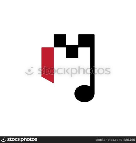 music note logo vector