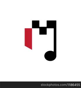 music note logo vector
