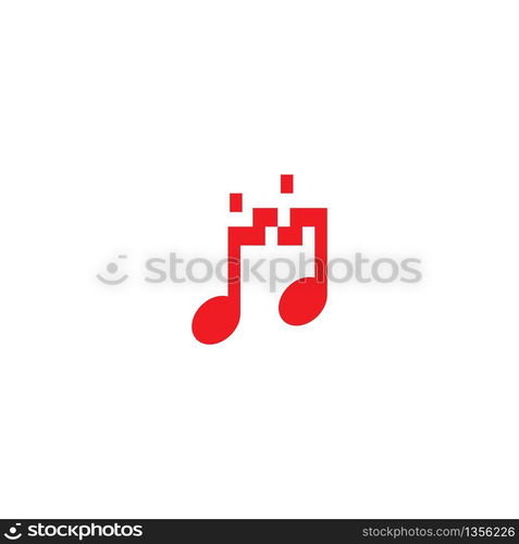 Music note logo Vector template