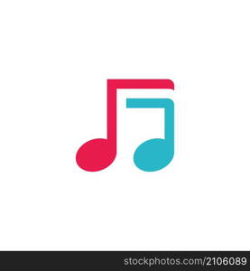 Music note logo Vector template