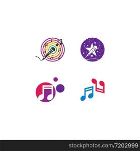 Music note logo Vector template