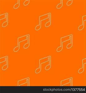 Music note pattern vector orange for any web design best. Music note pattern vector orange