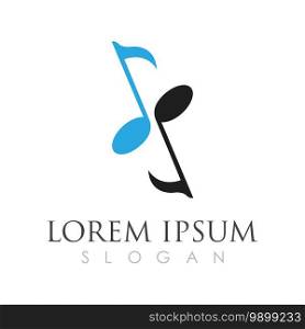 Music note symbols logo and icons template