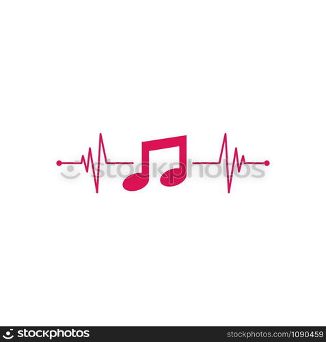 Music note vector icon illustration design