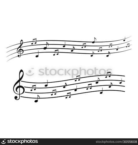 Music note vector illustration template design