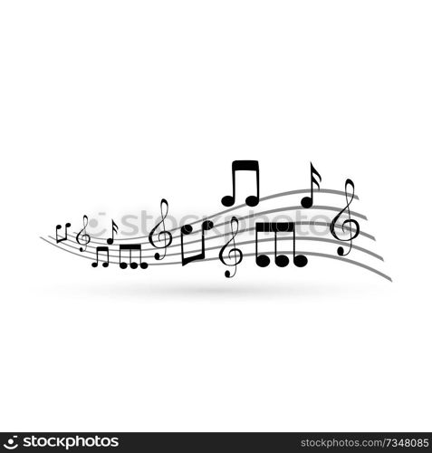 Music notes, design element,