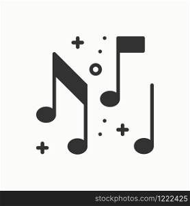 Music, notes icon. Disco, dance, nightlife club. Party celebration birthday holidays event carnival festive. Thin line party basic element icon. Vector simple linear design. Illustration. Symbols. Music, notes icon. Disco, dance, nightlife club. Party celebration birthday holidays event carnival festive. Thin line party basic element icon. Vector simple linear design. Illustration. Symbols.