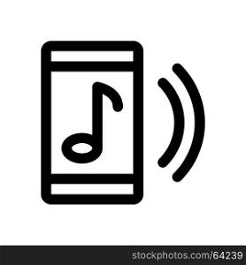 music phone, Icon on isolated background