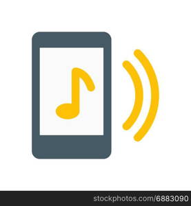 music phone, icon on isolated background