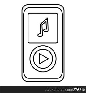Music player icon. Outline illustration of music player vector icon for web. Music player icon, outline style