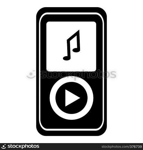 Music player icon. Simple illustration of music player vector icon for web. Music player icon, simple style