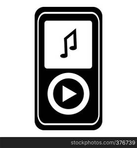 Music player icon. Simple illustration of music player vector icon for web. Music player icon, simple style