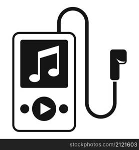 Music player icon simple vector. Playlist song. Phone app. Music player icon simple vector. Playlist song