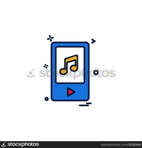 music player icon vector design