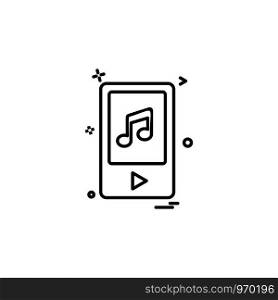 music player icon vector design
