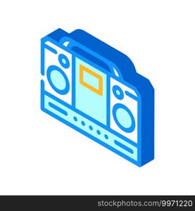 music player isometric icon vector. music player sign. isolated symbol illustration. music player isometric icon vector illustration flat