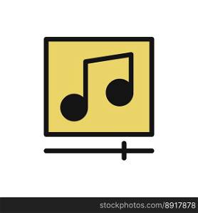 Music player line icon isolated on white background. Black flat thin icon on modern outline style. Linear symbol and editable stroke. Simple and pixel perfect stroke vector illustration.