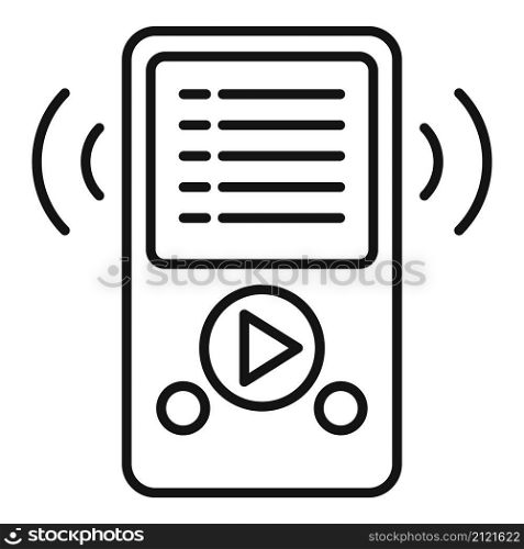 Music player playlist icon outline vector. Song list app. Play mobile phone. Music player playlist icon outline vector. Song list app