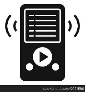 Music player playlist icon simple vector. Song list app. Play mobile phone. Music player playlist icon simple vector. Song list app