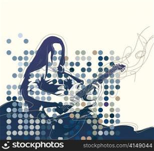 music poster with guitar player