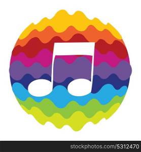Music Rainbow Color Icon for Mobile Applications and Web Vector Illustration EPS10. Music Rainbow Color Icon for Mobile Applications and Web Vector