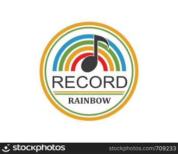 music record studio logo icon illustration design