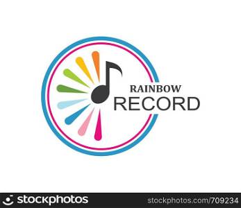 music record studio logo icon illustration design