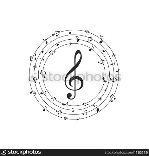 Music sheet note vector icon illustration design