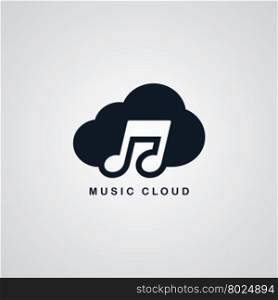 music song cloud theme. music song cloud theme vector art illustration