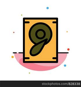 Music, Sound, Speaker Abstract Flat Color Icon Template