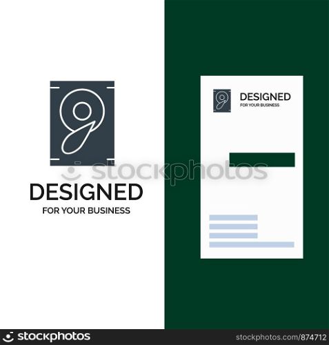 Music, Sound, Speaker Grey Logo Design and Business Card Template