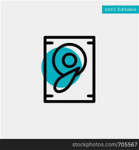 Music, Sound, Speaker turquoise highlight circle point Vector icon