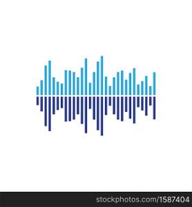 Music soundwave icon vector flat design
