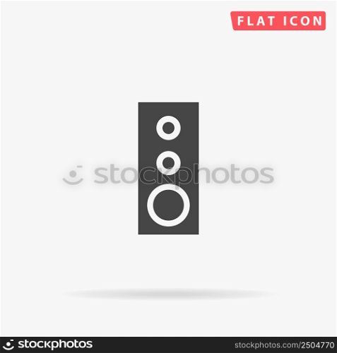 Music Speaker flat vector icon. Glyph style sign. Simple hand drawn illustrations symbol for concept infographics, designs projects, UI and UX, website or mobile application.. Music Speaker flat vector icon