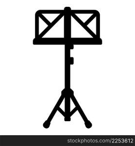 Music stand easel Reading-stand icon black color vector illustration image flat style simple. Music stand easel Reading-stand icon black color vector illustration image flat style