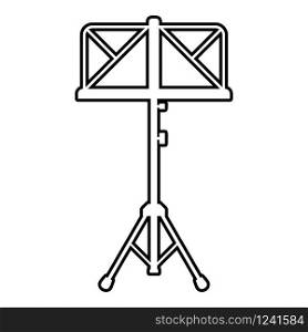 Music stand Easel tripod icon outline black color vector illustration flat style simple image. Music stand Easel tripod icon outline black color vector illustration flat style image