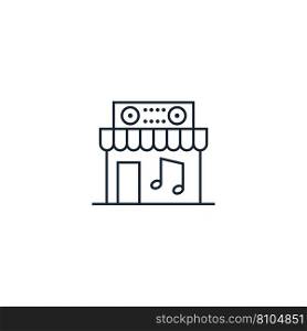 Music store creative icon from icons Royalty Free Vector