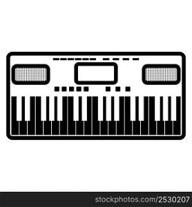 Music Synthesizer Icon. Bold outline design with editable stroke width. Vector Illustration.