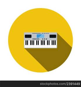 Music Synthesizer Icon. Editable Bold Outline With Color Fill Design. Vector Illustration.
