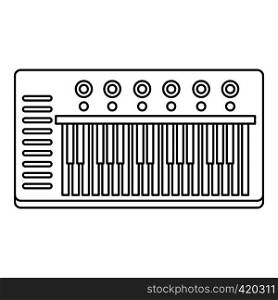 Music synthesizer icon. Outline illustration of music synthesizer vector icon for web. Music synthesizer icon, outline style