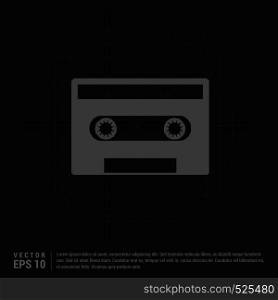 Music tape icon - Black Creative Background - Free vector icon
