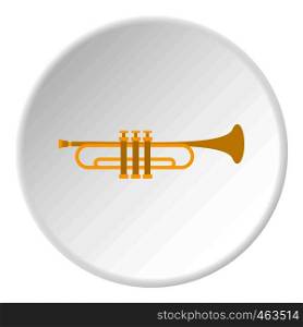 Music tube icon in flat circle isolated vector illustration for web. Music tube icon circle