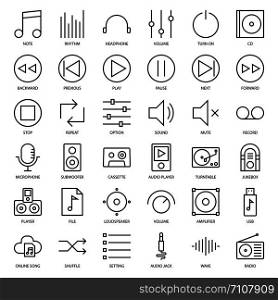 music user interface outline icon