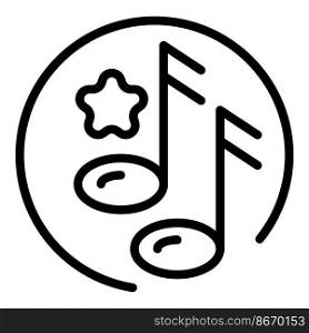 Music vip event icon outline vector. Party concert. Cinema star. Music vip event icon outline vector. Party concert