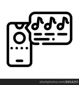 music waiting on ligne of call center line icon vector. music waiting on ligne of call center sign. isolated contour symbol black illustration. music waiting on ligne of call center line icon vector illustration