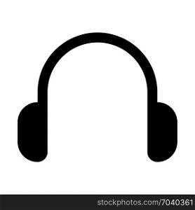 Music wireless headset, icon on isolated background